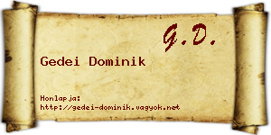Gedei Dominik névjegykártya